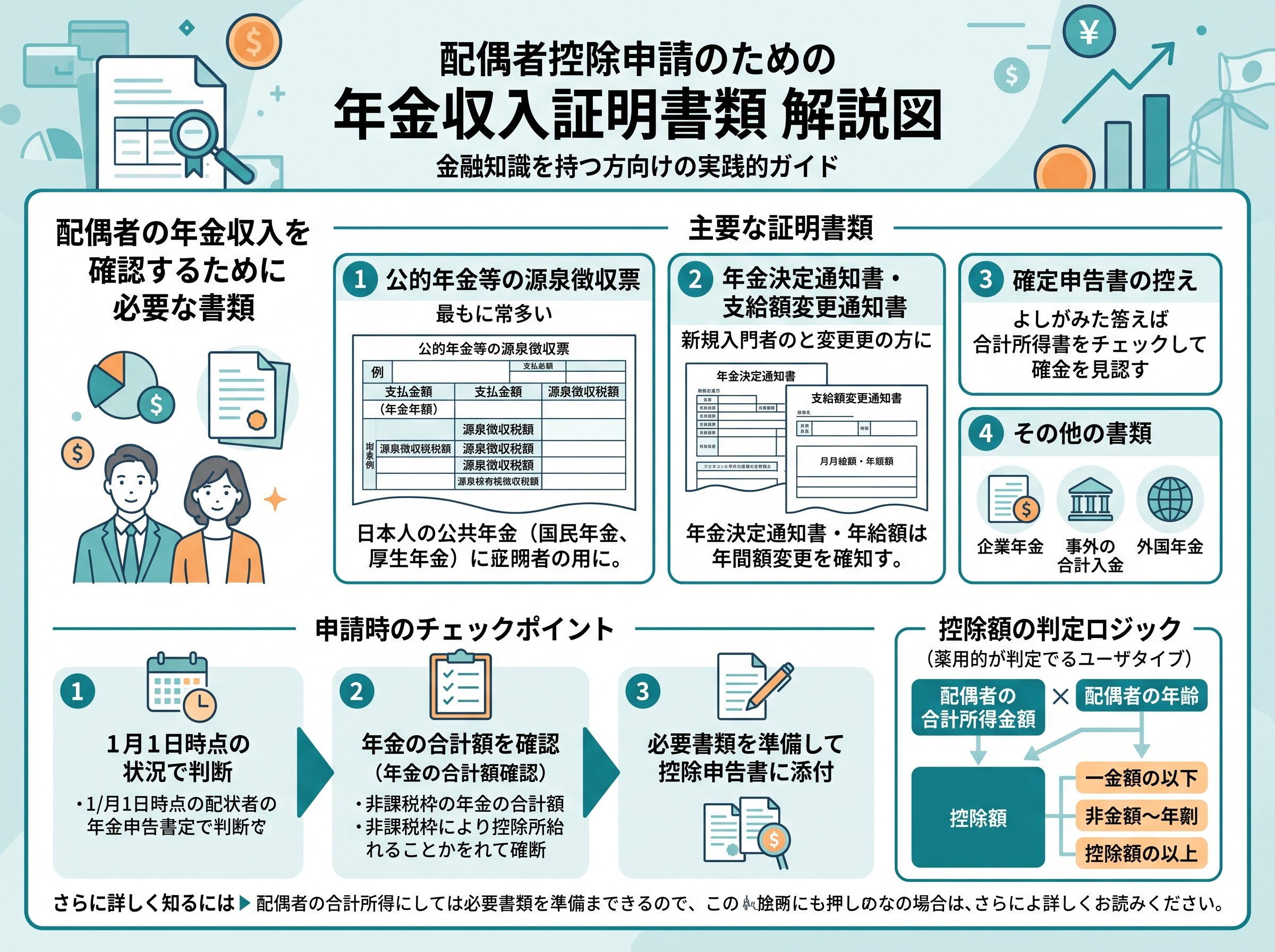 配偶者控除申請時の年金収入証明書類