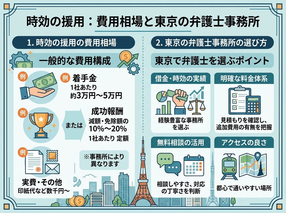 時効の援用の費用相場と東京の弁護士事務所