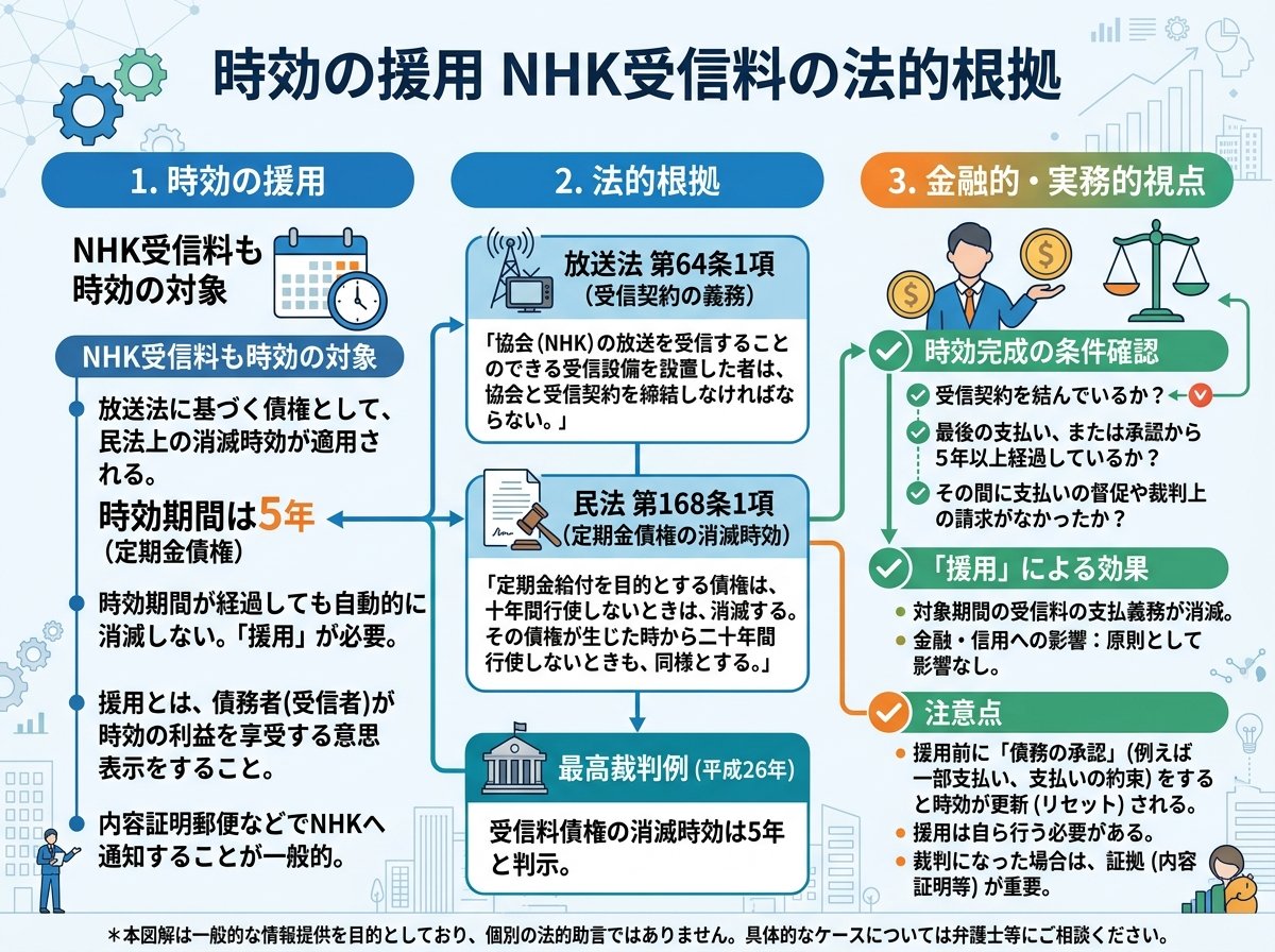 時効の援用 NHK受信料の法的根拠