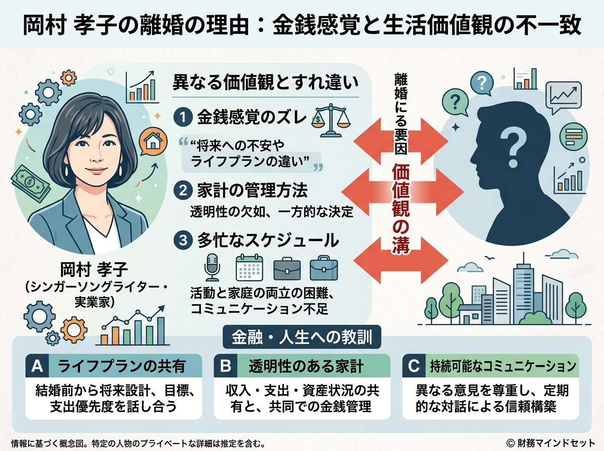 岡村 孝子の離婚の理由