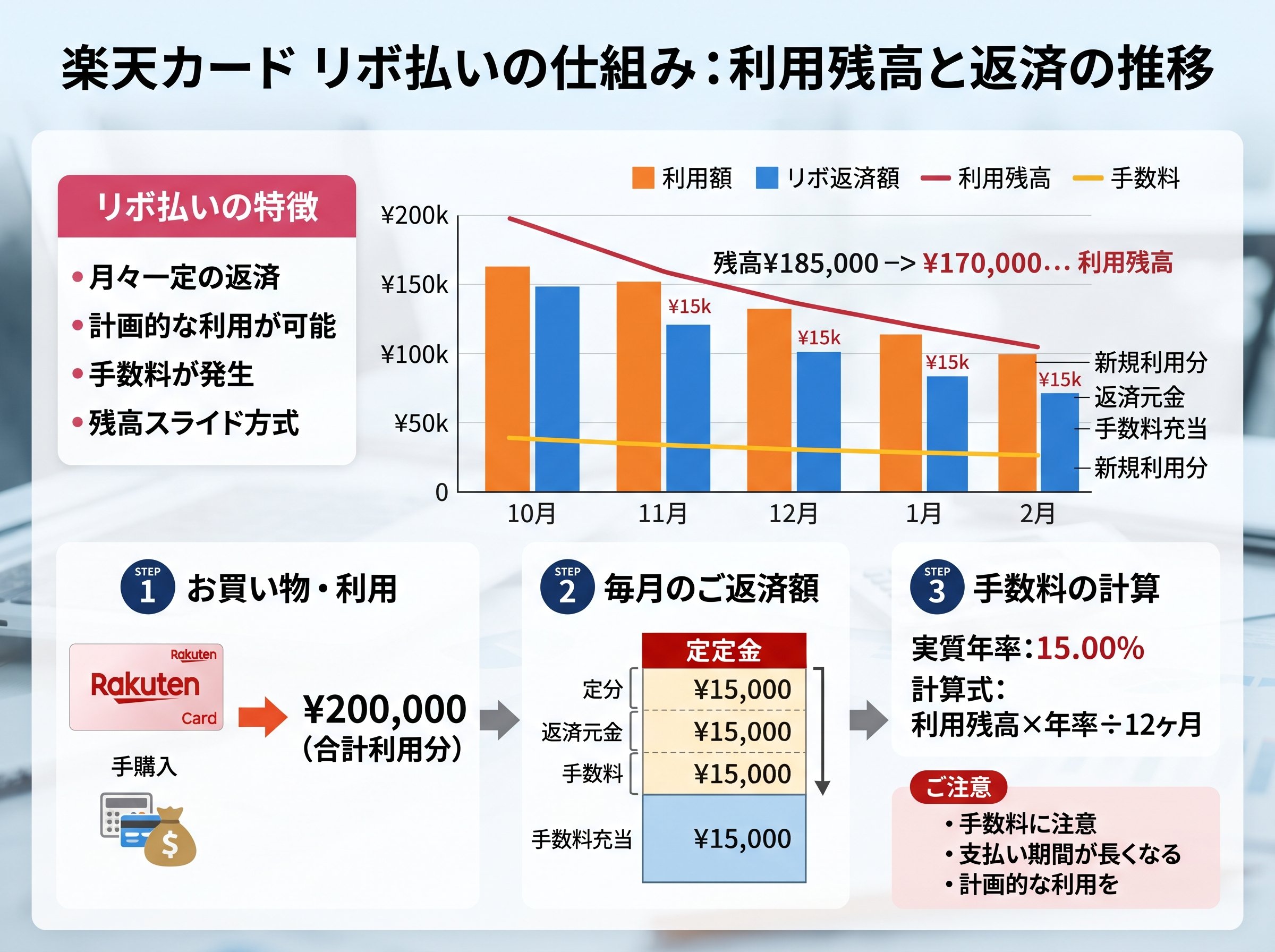リボ払い 楽天カードの仕組み