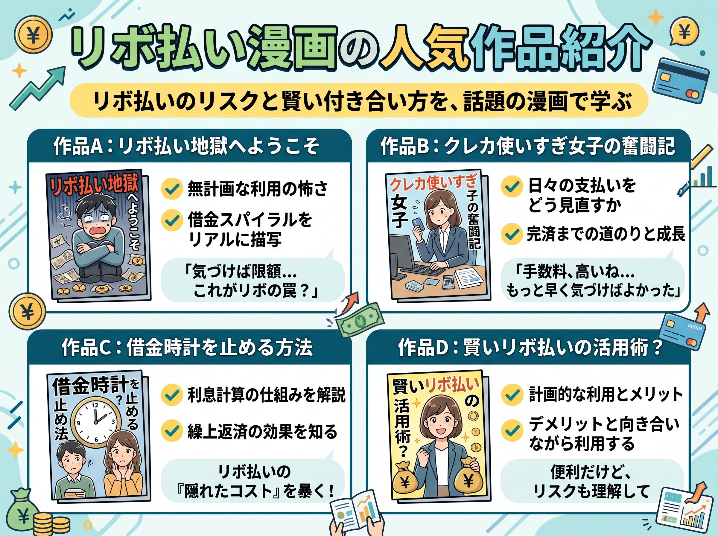 リボ払い漫画の人気作品紹介