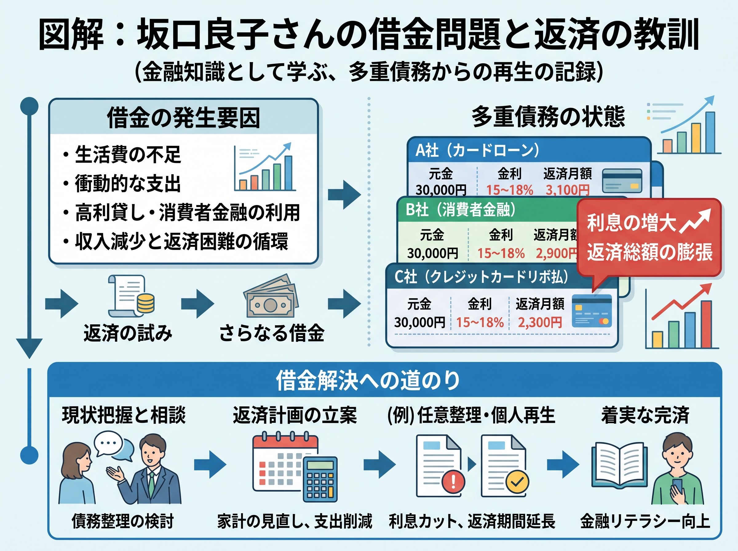 坂口良子の借金