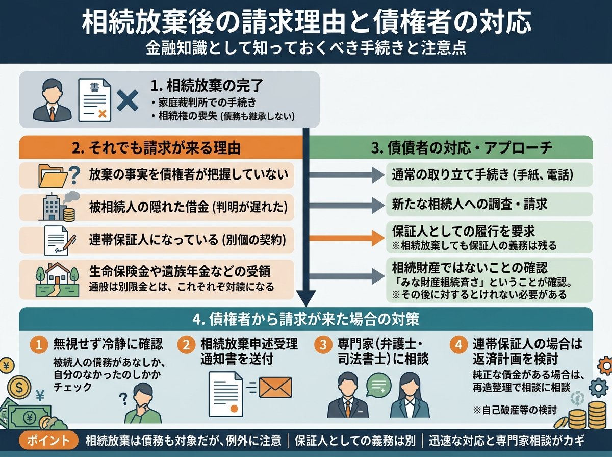 相続放棄後の請求理由と債権者の対応