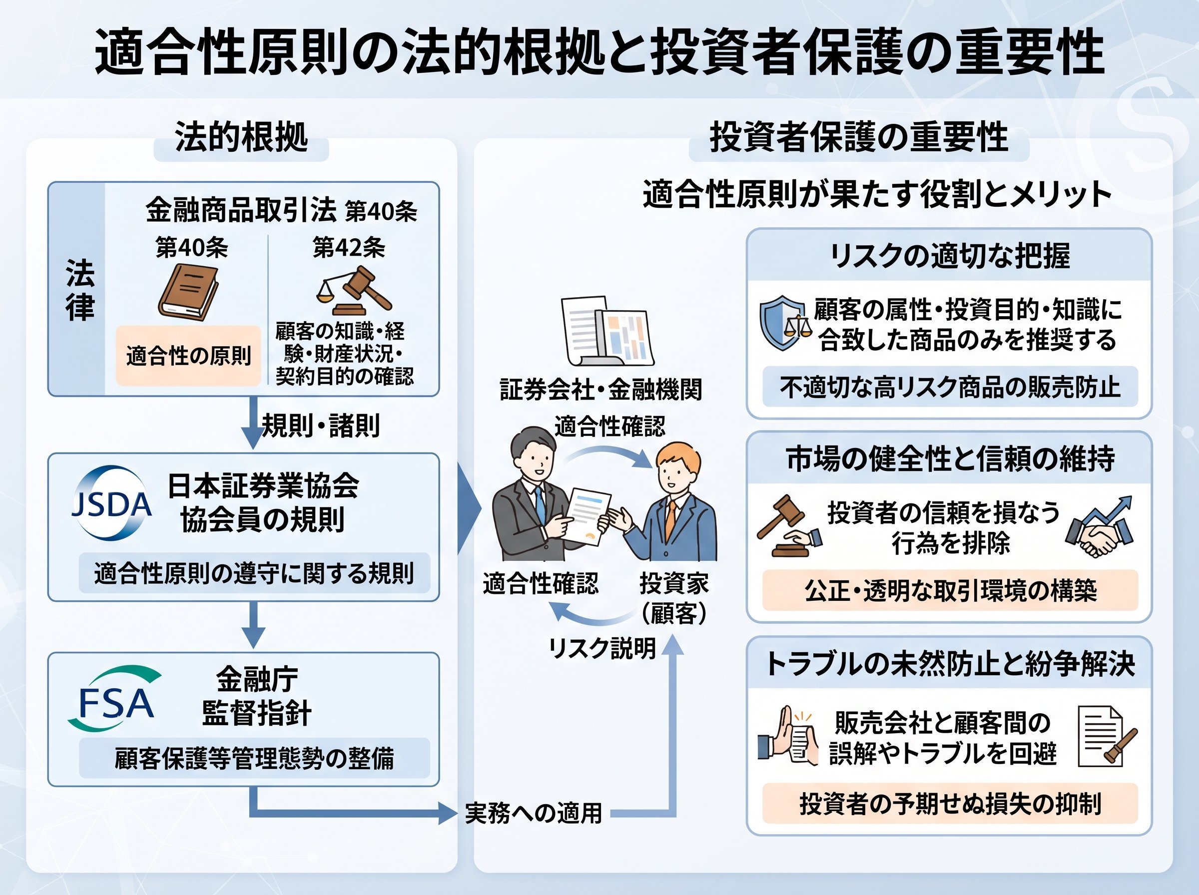 適合性原則の法的根拠と投資者保護の重要性