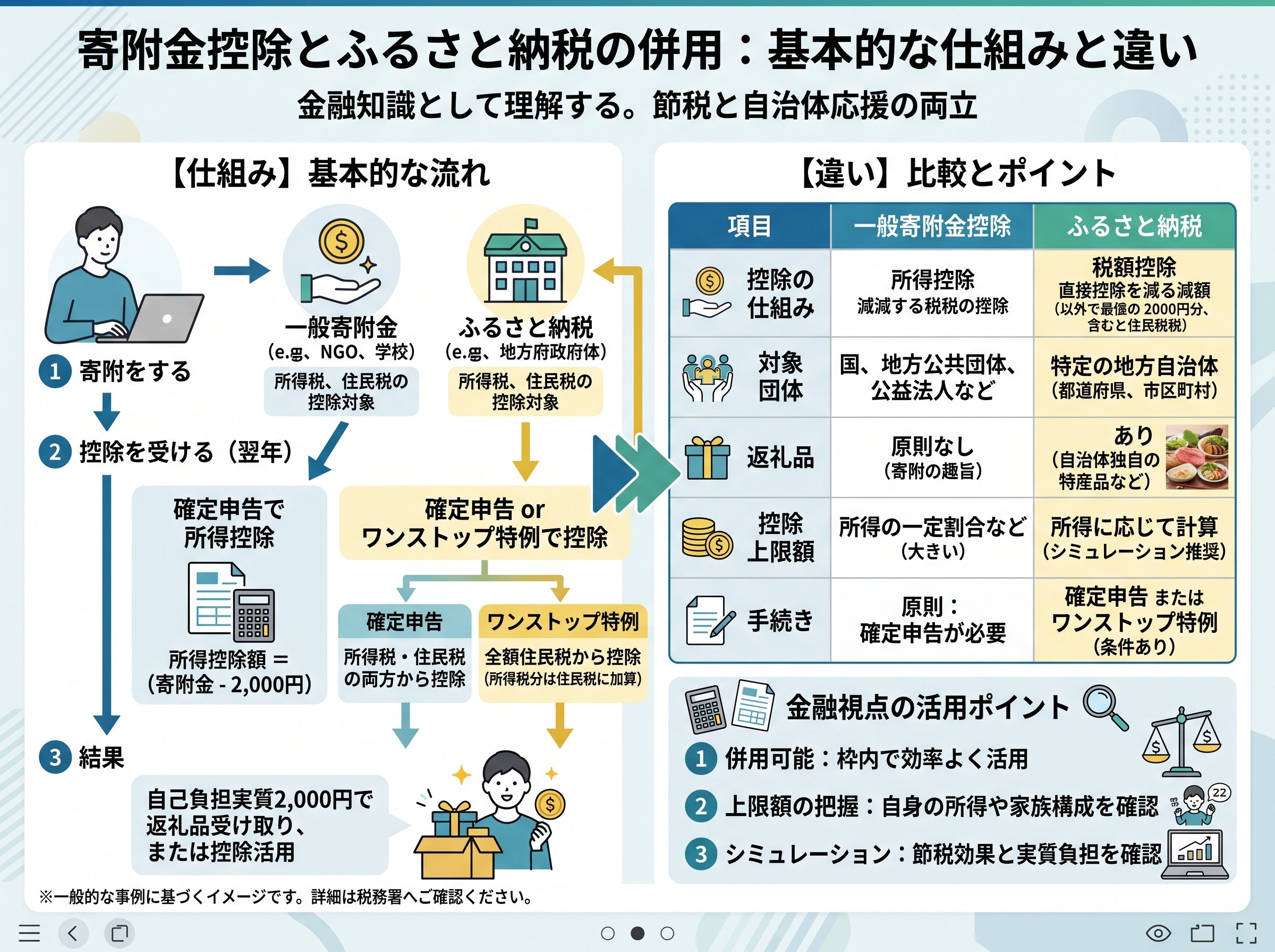 寄附金控除とふるさと納税の併用：基本的な仕組みと違い