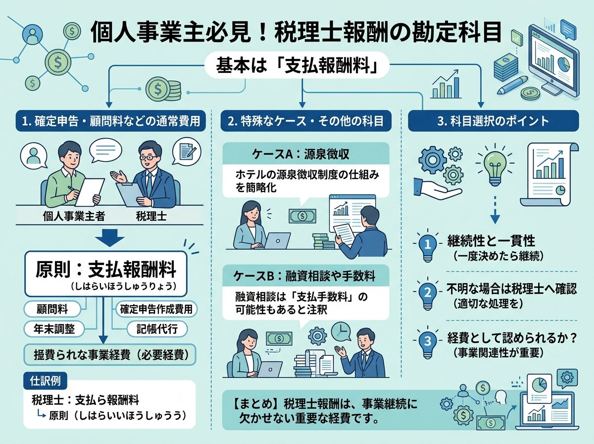 税理士報酬 勘定科目 個人事業主の基本は支払報酬料